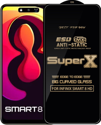 Qyist Edge To Edge Tempered Glass for INFINIX SMART 8 HD(Pack of 1)