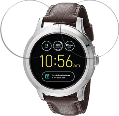 SOMTONE Edge To Edge Tempered Glass for Fossil Q Founder 44mm SMARTWATCH SCREEN GUARD(Pack of 2)