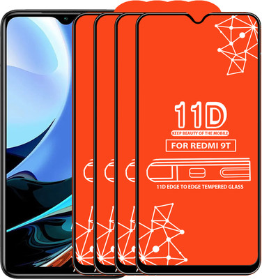 Qyist Edge To Edge Tempered Glass for Redmi 9T(Pack of 4)