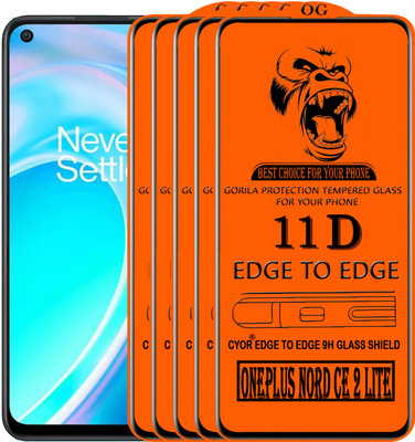 CYOR Edge To Edge Tempered Glass for ONEPLUS NORD CE 2 LITE(Pack of 5)