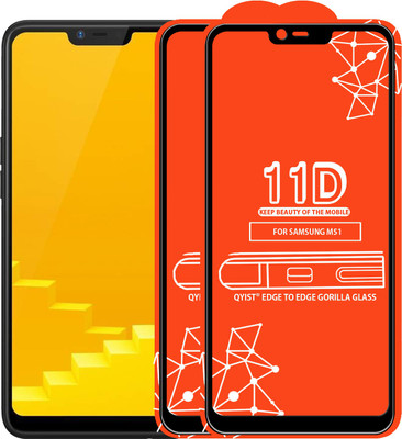 Qyist Edge To Edge Tempered Glass for Realme C1(Pack of 2)