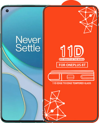 Qyist Edge To Edge Tempered Glass for Oneplus 8T(Pack of 1)