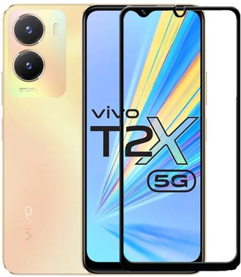 Caseline Edge To Edge Tempered Glass for Vivo T2x 5G, VIVO T2X 5G, VIVO T2x 5G(Pack of 1)