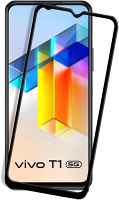 GLOBAL NOMAD Edge To Edge Tempered Glass for vivo T1 5G(Pack of 1)