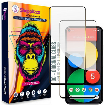 Shoppitzzo Edge To Edge Tempered Glass for Google Pixel 5 (6.0 Inches)**DuraGlass**Millitary Grade-Anti Explosion-Tempered Glass/Full Screen Coverage-Edge to Edge/9H Hardness/With Easy Installation Kit(Pack of 2)
