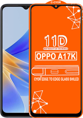 CYOR Edge To Edge Tempered Glass for OPPO A17K(Pack of 1)