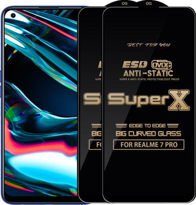 Roxel Edge To Edge Tempered Glass for REALME 7 PRO(Pack of 2)