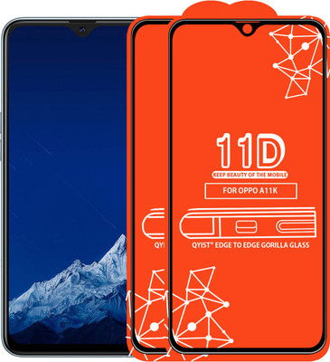 Qyist Edge To Edge Tempered Glass for Oppo A11K(Pack of 2)