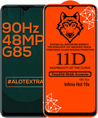 DeepzHub Edge To Edge Tempered Glass for Infinix Hot 10S(Pack of 1)