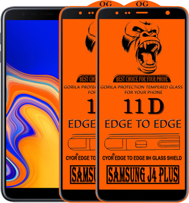 CYOR Edge To Edge Tempered Glass for SAMSUNG J4 PLUS(Pack of 2)