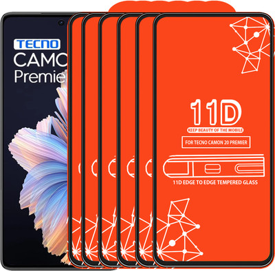 Roxel Edge To Edge Tempered Glass for Tecno Camon 20 Premier(Pack of 6)
