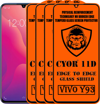 CYOR Edge To Edge Tempered Glass for VIVO Y93(Pack of 4)