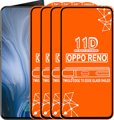 TWIGLO Edge To Edge Tempered Glass for OPPO RENO(Pack of 4)