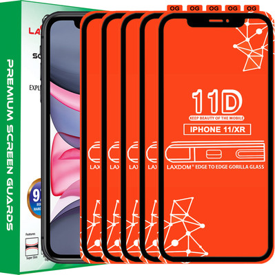 Laxdom Edge To Edge Tempered Glass for APPLE IPHONE 11(Pack of 5)