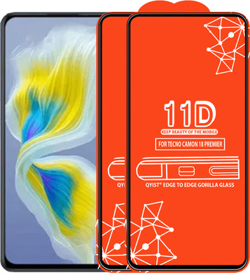 Qyist Edge To Edge Tempered Glass for Tecno Camon 18 Premier(Pack of 2)