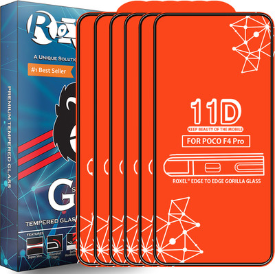 Roxel Edge To Edge Tempered Glass for Poco F4 Pro(Pack of 6)