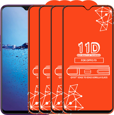Qyist Edge To Edge Tempered Glass for Oppo F9(Pack of 4)
