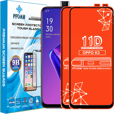 PFOAM Edge To Edge Tempered Glass for OPPO K3(Pack of 2)
