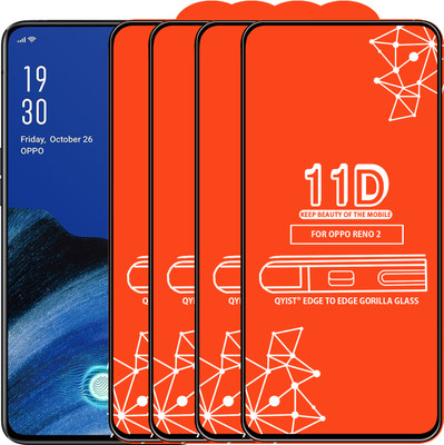 Qyist Edge To Edge Tempered Glass for OPPO Reno 2(Pack of 4)