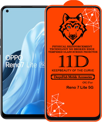 DeepzHub Edge To Edge Tempered Glass for OPPO Reno7 Lite 5G(Pack of 1)