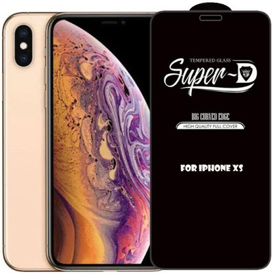 Bigil Edge To Edge Tempered Glass for Apple iPhone XS, D Plus Super D Glass crystal clear(Pack of 1)