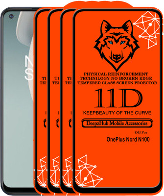 DeepzHub Edge To Edge Tempered Glass for OnePlus Nord N100(Pack of 4)