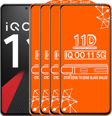 CYOR Edge To Edge Tempered Glass for IQOO 11 5G(Pack of 4)