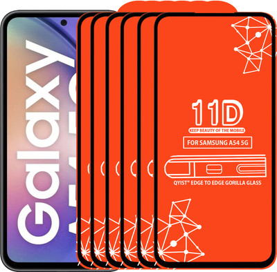 Qyist Edge To Edge Tempered Glass for Samsung A54 5G(Pack of 6)