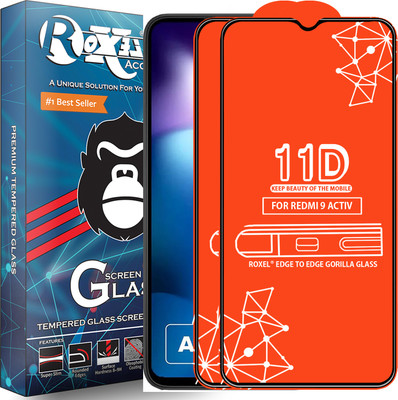 Roxel Edge To Edge Tempered Glass for Redmi 9 Activ(Pack of 2)