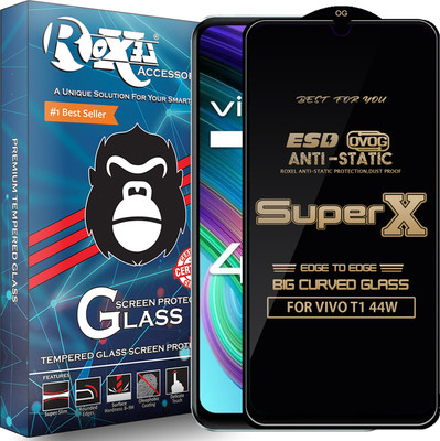 Roxel Edge To Edge Tempered Glass for VIVO T1 44W(Pack of 1)
