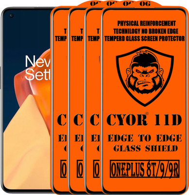 CYOR Edge To Edge Tempered Glass for ONEPLUS 9R(Pack of 4)