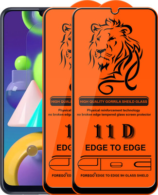 Forego Edge To Edge Tempered Glass for Samsung Galaxy M21(Pack of 2)