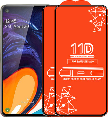 Qyist Edge To Edge Tempered Glass for Samsung Galaxy A60(Pack of 2)