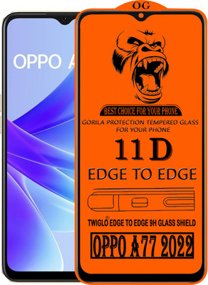 TWIGLO Edge To Edge Tempered Glass for OPPO A77 2022(Pack of 1)