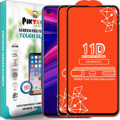 PikTrue Edge To Edge Tempered Glass for Oppo A73 5G(Pack of 2)