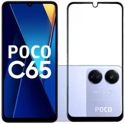 O2MG Edge To Edge Tempered Glass for POCO C65(Pack of 1)