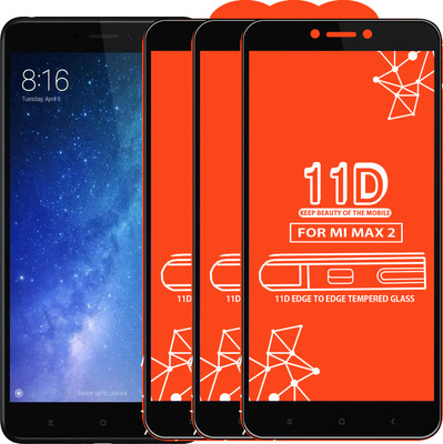 Roxel Edge To Edge Tempered Glass for Mi Max 2(Pack of 3)