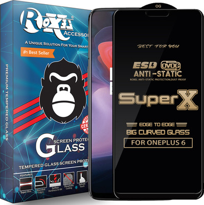 Roxel Edge To Edge Tempered Glass for OnePlus 6(Pack of 1)