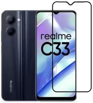 VDAT Edge To Edge Tempered Glass for Realme C33, realme C33, Realme C33 4G(Pack of 1)