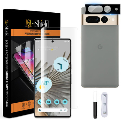 MS-Shield Edge To Edge Tempered Glass for Google Pixel 7 Pro, With Camera Lens Protector(Pack of 1)