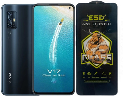 Resolute Edge To Edge Tempered Glass for Vivo V17, ESD Tempered Glass, ESD Screen Protector, Anti Static, Screen Protector(Pack of 1)