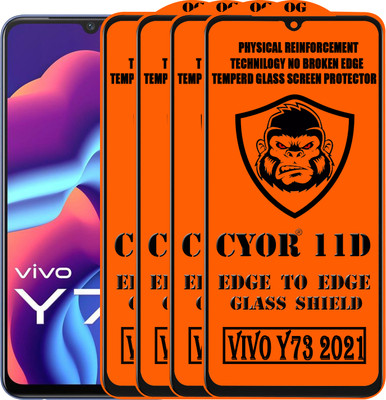 CYOR Edge To Edge Tempered Glass for VIVO Y73 2021(Pack of 4)
