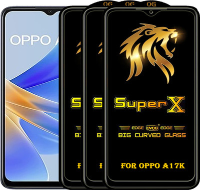 PFOAM Edge To Edge Tempered Glass for OPPO A17K(Pack of 3)