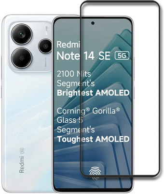 INFINITYWORLD Edge To Edge Tempered Glass for Redmi Note 14 SE 5G(Pack of 1)