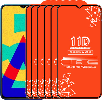 Roxel Edge To Edge Tempered Glass for Infinix Smart 5A(Pack of 6)