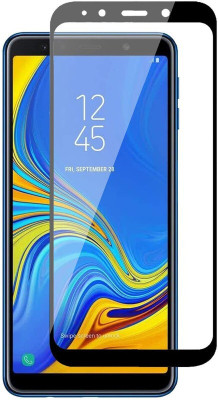 Msons Edge To Edge Tempered Glass for Samsung Galaxy A7 2018 | 11D Anti Scratch 9H Hardness Cover Friendly Anti Shatter Proof Full Edge Full Glue(Pack of 1)