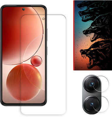 ARBAN Edge To Edge Tempered Glass for itel S25 4G Tempered Screen Protector | Anti-Scratch | Edge to Edge Full Coverage | 9H Hardness ( 1 FRONT SCREEN GUARD + 1 CAMERA LENS PROTECTOR + 1 FREE BACK EMBOSSED SKIN061 )(Pack of 1)