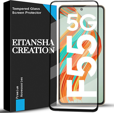EITANSHA CREATION Edge To Edge Tempered Glass for Samsung Galaxy F55 5G, Samsung Galaxy F55(Pack of 1)
