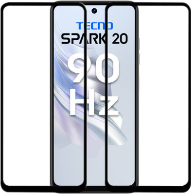 Knotyy Edge To Edge Tempered Glass for Tecno Spark 20(Pack of 2)