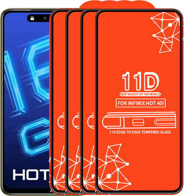 Roxel Edge To Edge Tempered Glass for Infinix Hot 40I(Pack of 4)